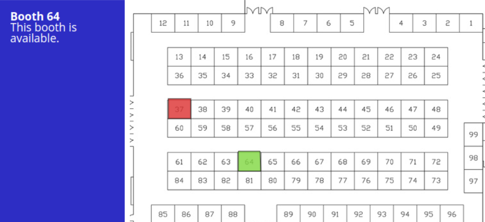 Image depicting sold vs available booths.