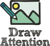 Small vertical Draw Attention logo