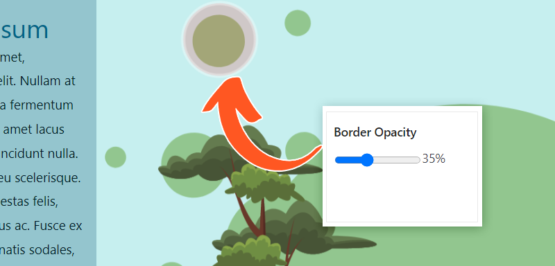 Border opacity