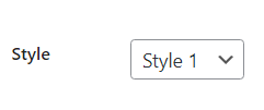 A style dropdown that can be chosen for an interactive image