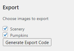 Choose the interactive images to export