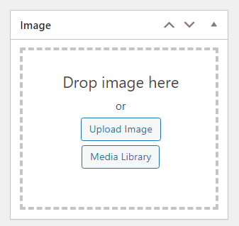 Upload the image or use an image from the media library