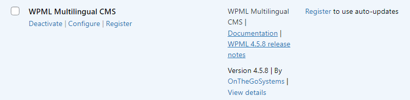 WPML Multilingual CMS plugin
