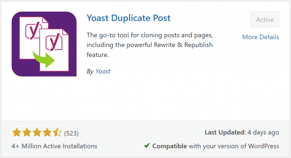Activate Yoast Duplicate Post