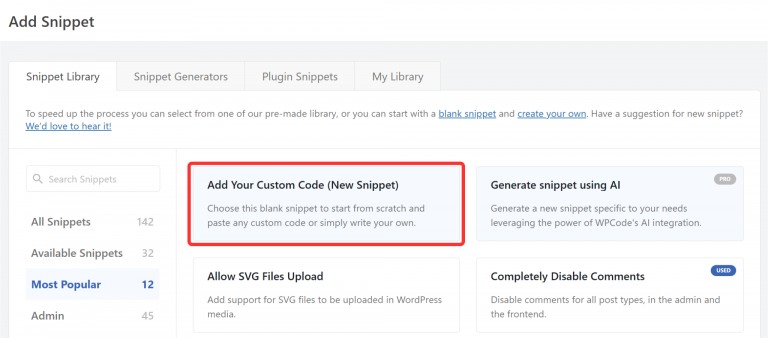 Adding Custom Code | WP Draw Attention