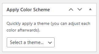 Select and apply a color scheme from a dropdown