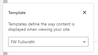 FW Fullwidth Template